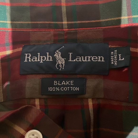 Ralph Lauren Man’s Button Down Shirt Plaid Size L - Picture 5 of 5